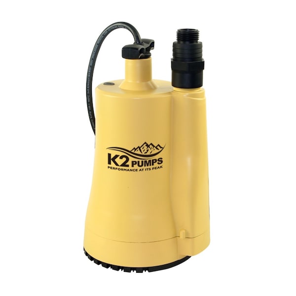K2 Pumps 1/6 HP Thermoplastic Submersible Utility Pump UTM01602K - main